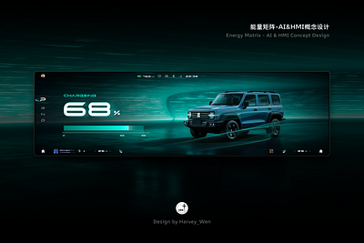 能量矩阵-AI&HMI概念设计 3d ai car design hmi ui ux