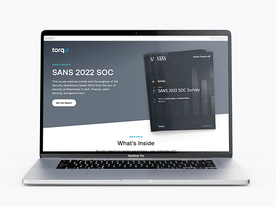 Torq - SANS SOC Landing Page design landing page