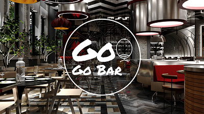 Go Go Bar and Restaurant | Interior Design 3d art 3d concept 3d design 3d modelling 3d visualisation 3d visualization bar concept bar design branding cafe concept cafe design graphic design interior architecture interior design logo design photoshop restaurant concept restaurant design sketchup vray