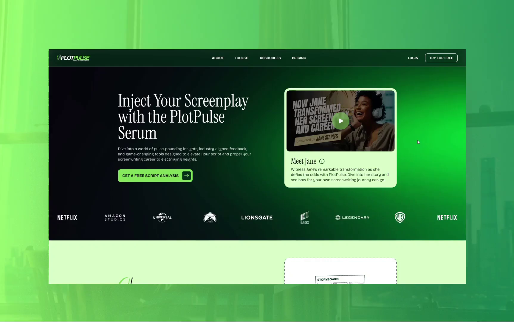 Example of Figma Landing Page Design