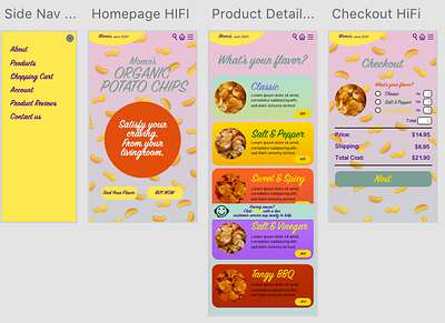 Case Study: Momo's Potato Chips adobe xd branding design designthinking graphic design mockup responsive web ui uidesign uiux ux uxdesign wireframe