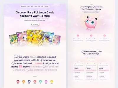 Cardémon - Landing Card Collector 🪽 buy pokemon cards card collector card trading platform collector life digital card shop marketplace pokemon cards pokemon community pokemon deck pokemon hunter pokemon marketplace pokemon tcg rare pokemon cards saas sell pokemon cards shiny card tcg collection tcg lovers trading card game