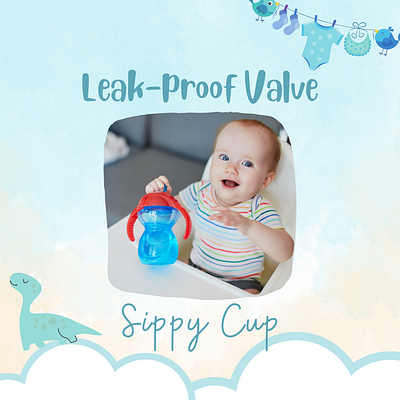 Baby Sippy Cup Instagram Posts Template social media templates