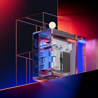 Crypto illustration 01 3d cinema4d design graphic design illustration redshift