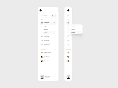 Sidebar navigation expansion animation animation app bar clean dark dropdown expansion light menu nav navigation sidebar web