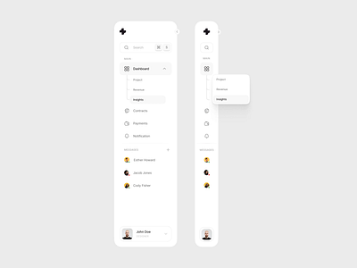 Sidebar navigation expansion animation animation app bar clean dark dropdown expansion light menu nav navigation sidebar web