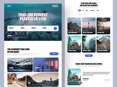Travel Service Website adom landing page travel travel agency travel service website travel website ui web web design website design