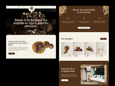 The Oat Kitchen branding design food healthy landing page ui web