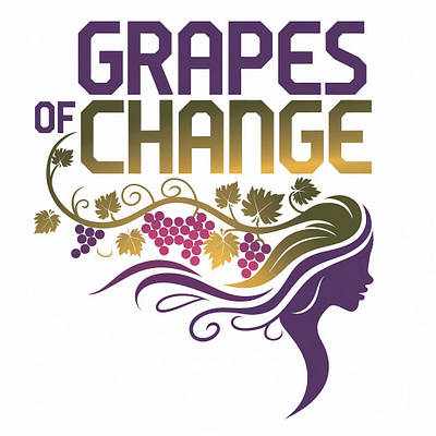 "Grapes of Change" Logo Design grapes of change logo design logo