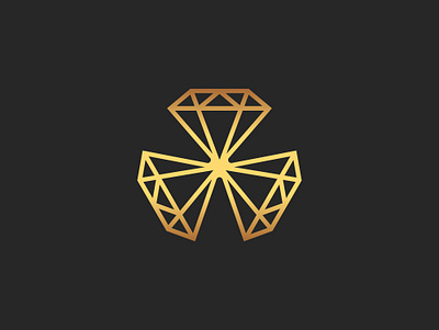Three Diamond Logo Design brand branding design diamond gold diamond logo diamond shop gemstone logo identity jewel jewelry logo jewelry shop logo logo design logo maker logo service three diamond logo three jewelry