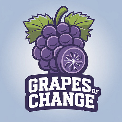Grapes of Change" Logo Design grapes of change logo design