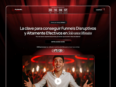 Landing page design • Funnel Labs digital product landing page web design