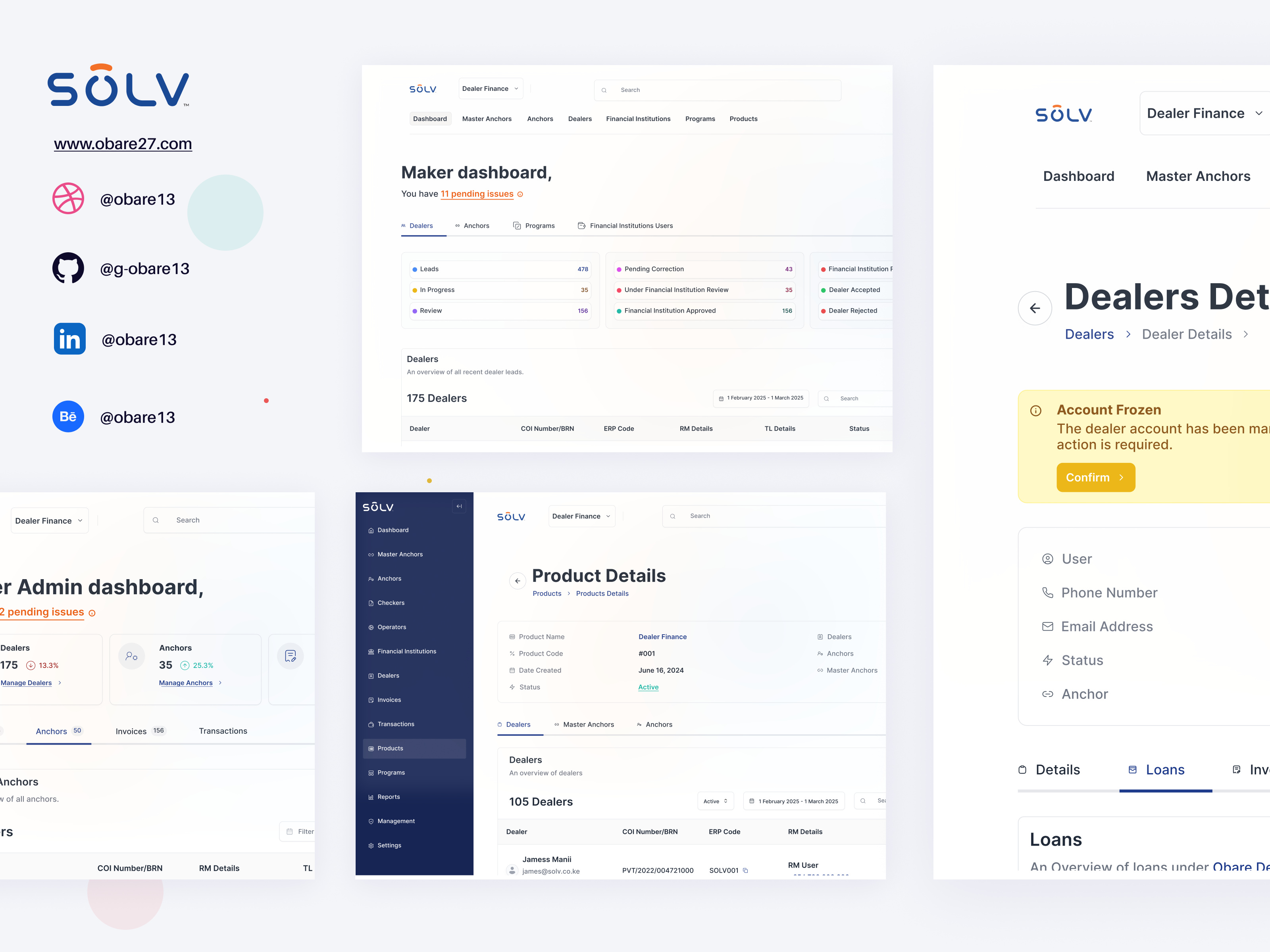 Fintech Dashboards Redesign app dashboards design figma invoicing loans mobile mobile app mobile design responsive responsive dashboard ui web dashboard