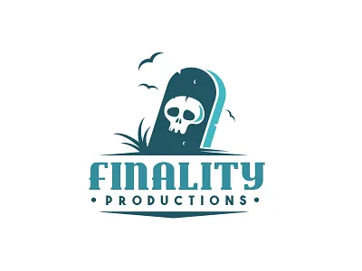 Gravestone - logo concept branding cartoon dark humor funny gravestone graveyard humoristic identity illustration logo logo design skull tombstone