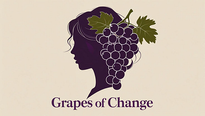 Grapes of Change" Logo Design grapes of change logo design illustration logo vector