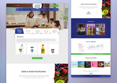 Almarai - Landing Page design elegant food graphic design milk ui website