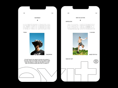 EXIT Apparel Lookbook - Editorial UI Design app design app screen design graphic design minimalist minimalist design responsive design simple ui ui design user experience user friendly user interface ux design uxui