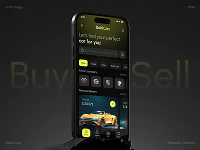 Car Buy & Sell Mobile App - UI/UX Design booking app buy sell app car app car parking app car service dark ui ios app mobile app rental car ride booking ride sharing app saas shasanko das smart car app taxi travel app ui ui design ux vehicle