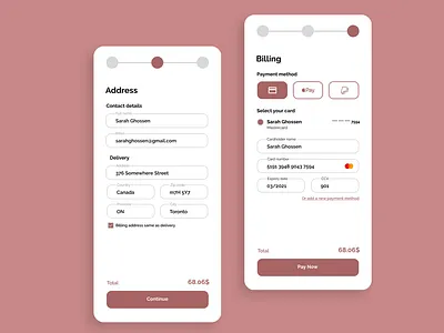 Day 002 — Checkout page | 100 days UI challenge app design dailyui figma product design ui ux web design