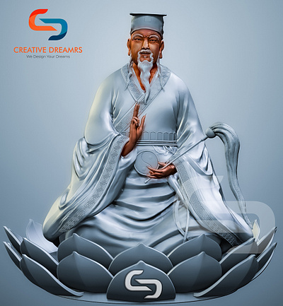 3D Character Design of Chinese God 3d 3d modeing 3d rendering 3d sculpt of chinese legend 3dchinesegod animation asianmythology chinese god 3d character