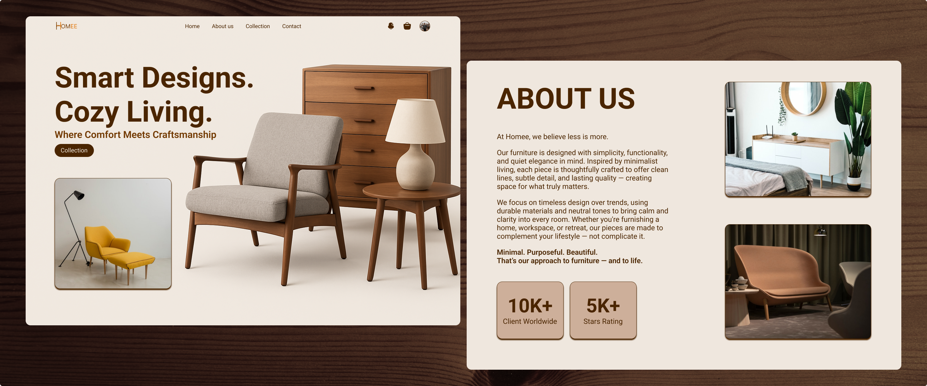 Example of Website Design, UI Design
