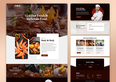 D&D - Landing Page branding design elegant food graphic design restaurant ui website