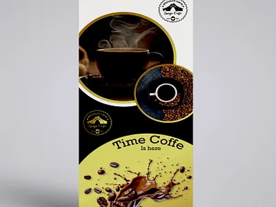 Coffee Shop Roll-Up Banner Design branding graphic design logo rollup