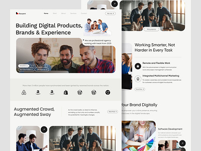Website for an Digital Agency design interface product service startup ui ux web website