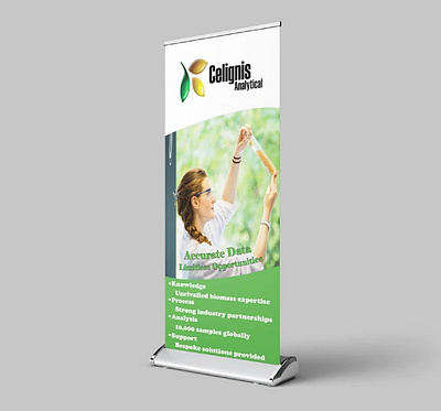 Scientific Roll-Up Banner for Celignis Analytical branding graphic design logo