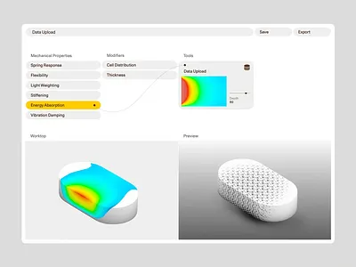 Material Simulation & Optimization - Industrial UI Design clean clean layout clean ui design engeenering software landing page minimalist software software ui ui ui design ui ux ux design web web design website website design white