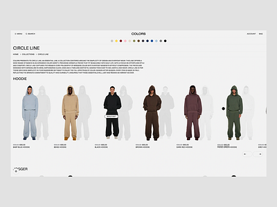 Circle Line Apparel Store - E-commerce UI Design clean ui e commerce home page hoodie hoodie designs landing page design online shop ui ui design user friendly ux web web design web page website website design