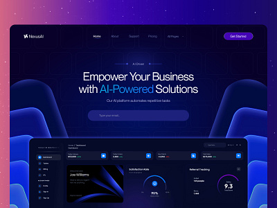SaaS AI Website Design ai product ai web design ai website b2b business dashboard minimal ui modern product website saas saas ai saas ai landing page saas ai website saas dashboard saas landing saas landing page saas ui saas web design saas website design uiux web design