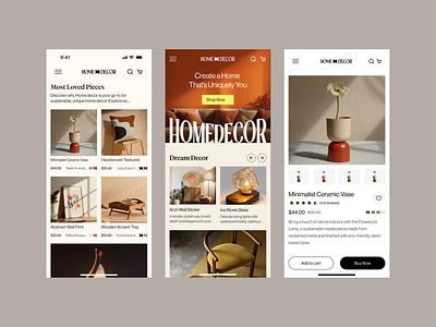 Ecommerce Mobile Website ecommerce graphic design home home decor home goods mobile design mobile website online shopping responsive web design ui user interface ux ux design web design web marketing website