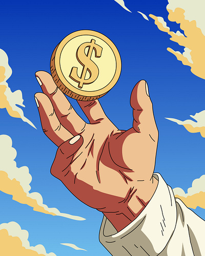 Currency: Dollar Currency Illustration anime style anime style illustration colorful illustration currency currency illustration dollar dollar coin dollar coin illustration dollar illustration dollar sign dollar sign illustration flat illustration graphic design illustration modern illustration