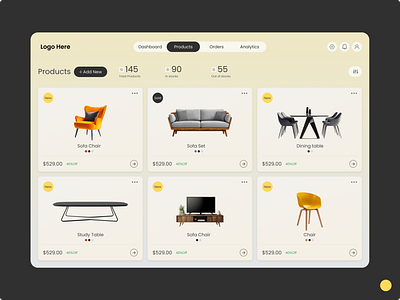 Furniture Store e commerce page figma furniture ui web app