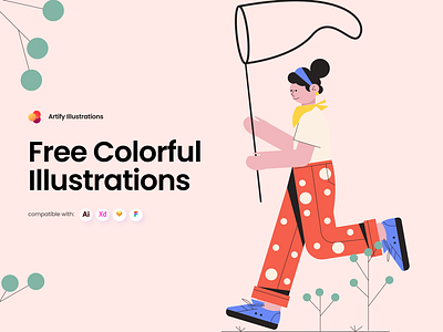 Free Colorful Illustrations characters colorful download free freebie illustration illustrations scenes svg vector