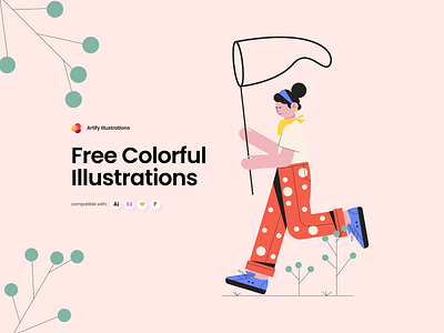Free Colorful Illustrations characters colorful download free freebie illustration illustrations scenes svg vector