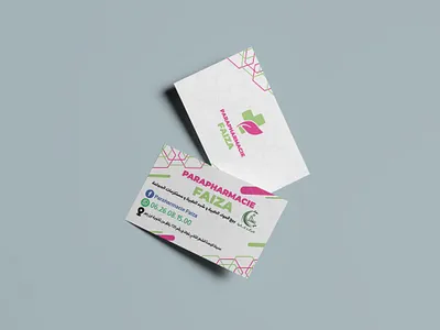 Business Card Design – Parapharmacie Faiza branding bussinescard graphic design