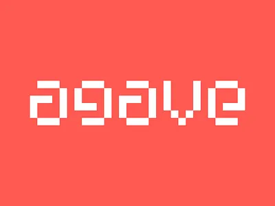 Agave Wordmark Design branding digital game logo module pixel puzzle