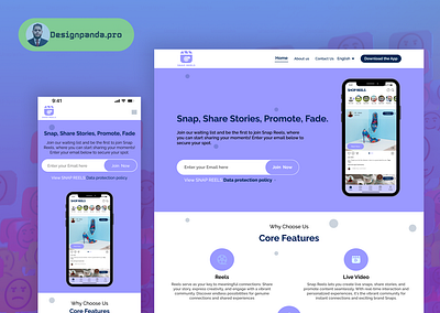 Shop Reels - Mobile app design - social - Snap - Promote brands branding brands creative graphic design illustrations influencers landing responsive smooth social ui ux web page website
