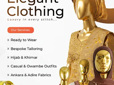 Flyer Design for Elegant Clothing branding graphic design logo