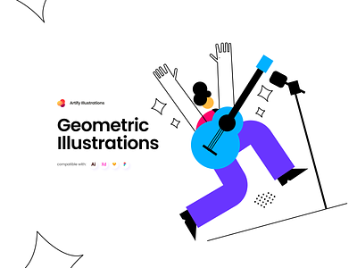 Geometric Illustrations download free freebie illustration svg vector
