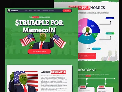 Trumple - crypto meme mem token crypto funny website meme meme coin meme coin design meme coin landing page meme coin website meme landing page meme token memecoin memecoin website trump trump coin web design