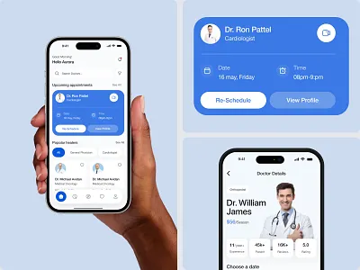 Healthcare Mobile App Design app app design doctor app doctor booking app health app healthcare app ios medical app medicine app mobile mobile app online doctor booking online healthcare patient app pharmacy app pixelnaiem product design ui