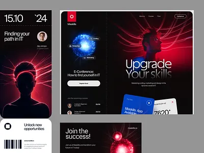 Website for an Edtech Company ✦ Maskills design interface product service startup ui ux web website