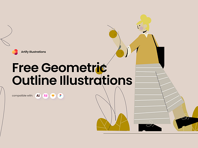 Free Geometric Outline Illustrations download free freebie illustration svg vector