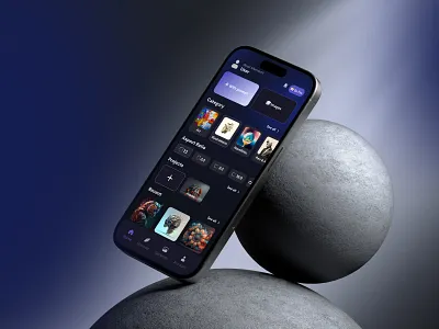 nGen AI: Image & Motion Generator App UI ai image generator app design atrificial intelligence clean dark mode design figma illustration image image generator app mobile app product design stunning visuals text to image ui