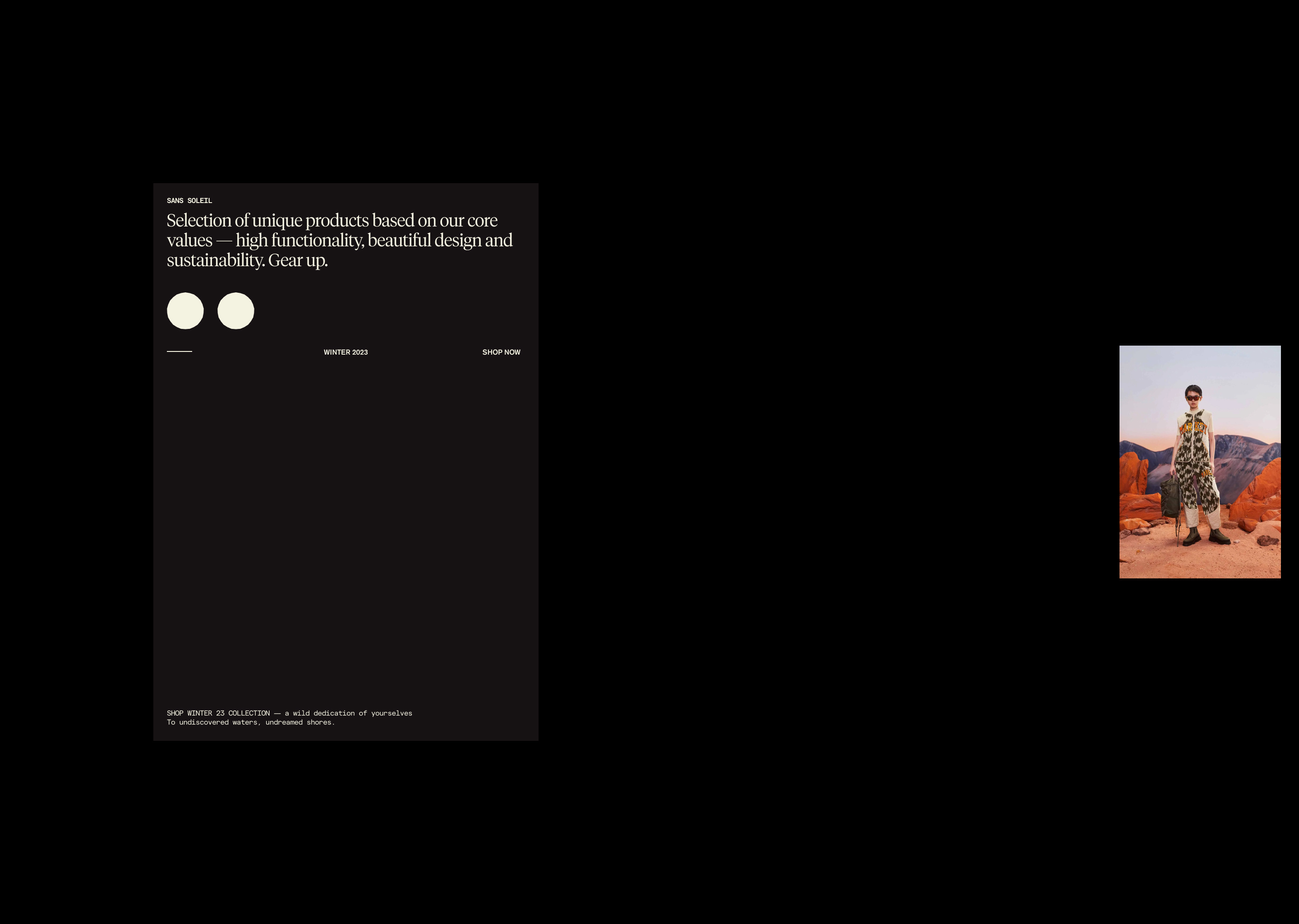 Sans Soleil 2 art direction layout typography ui
