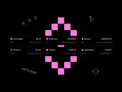 Crypto Market Data Display abstract design black black backround blockchain bold typography dark dark tone dashboard data visualization design digital art digital display graphic design minimalism pink typography