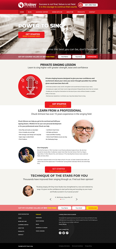POWER OF SING WEBSITE DESIGN app branding design elementor figma graphic design illustration landing page logo ui ui design uiux vector web web design website website design
